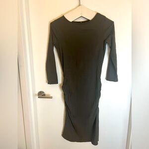 Jarbo Woman’s Sheath Dress Olive Green 3/4 Sleeve Stretch Dress size 40